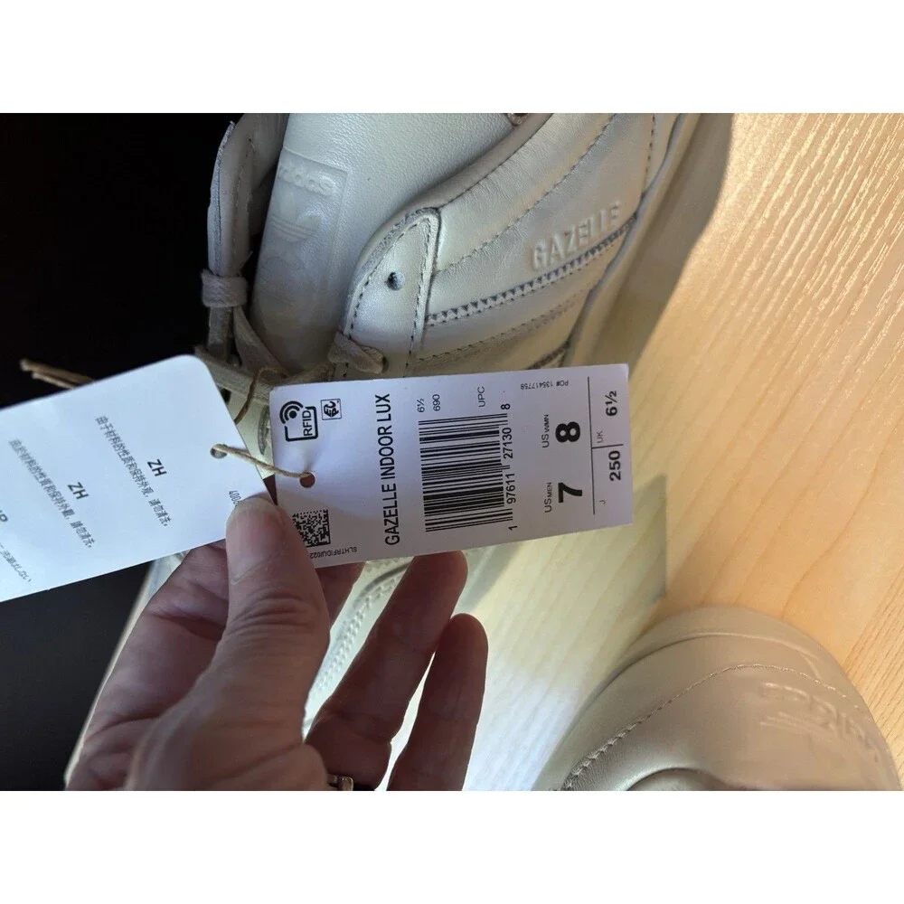 New Adidas Gazelle Indoor Lux Alumina JI3508 Beige Unisex Men 7 Women 8